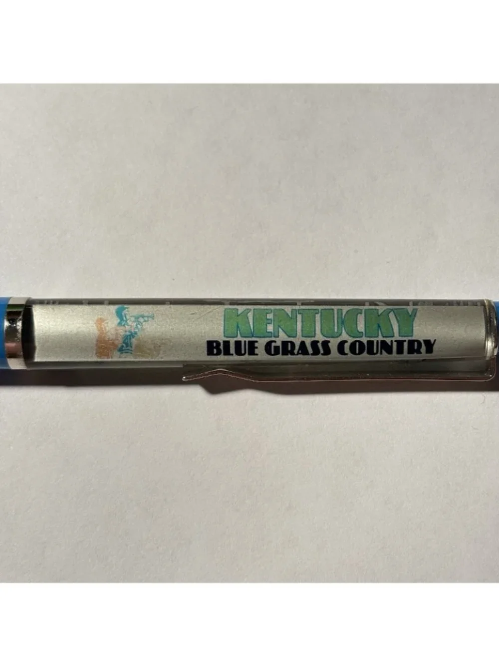 Kentucky Blue Grass Country Floaty Pen Horses Run on Track Souvenir Vintage